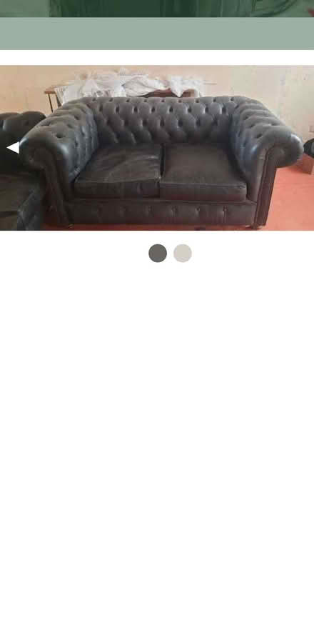 Photo of free Charcoal grey leather 2 seat sofas x2 (Ruislip HA4) #2