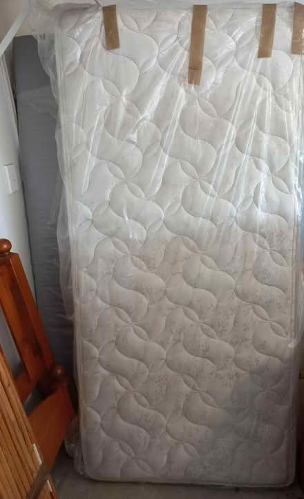 Photo of free Single wooden bed and mattress (Burpengary) #2