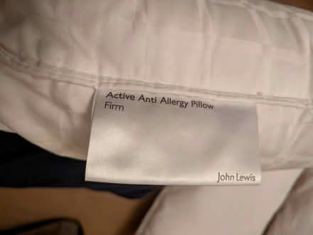 Photo of free 2 pillows John Lewis anti allergy (Cheadle SK8) #1