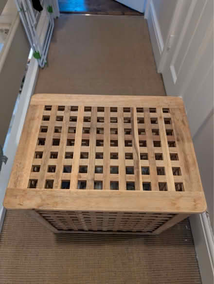 Photo of free Wooden laundry basket (London fields E8) #3