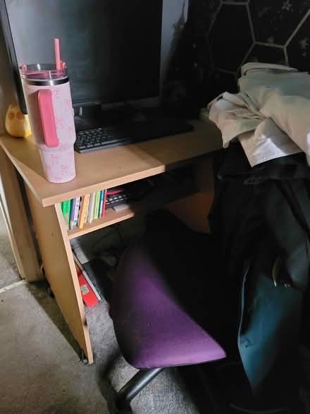 Photo of free Wooden desk and chair (Ovenden, Halifax) #1