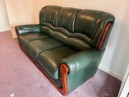Photo of free Leather 3 seater sofa (CO15 Clacton on Sea) #1