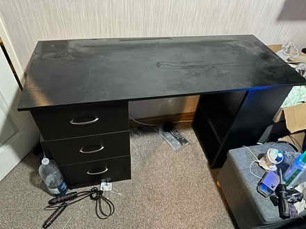 Photo of free Black desk with draws (ST2) #1