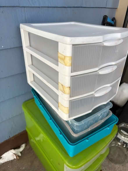Photo of free plastic drawers, plastic containers (Roxbury) #3