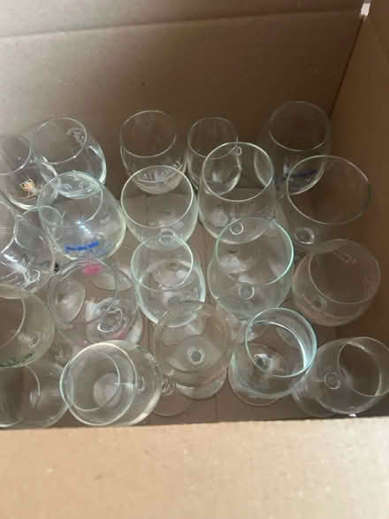 Photo of free Assorted wine glasses with logos (Damascus,MD) #1