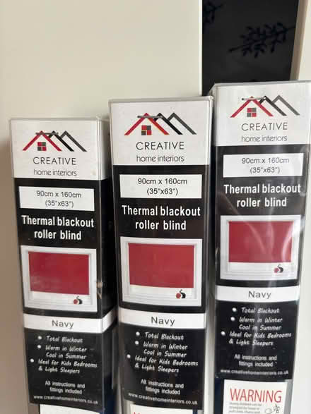 Photo of free 3x Navy roller blinds (Pembury TN2) #2