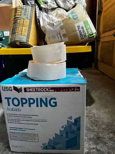 Photo of free Drywall topping/tape, mortar, etc (Portola District, SF) #1