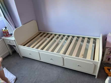 Photo of free White wooden single bed (Manningtree CO11) #1