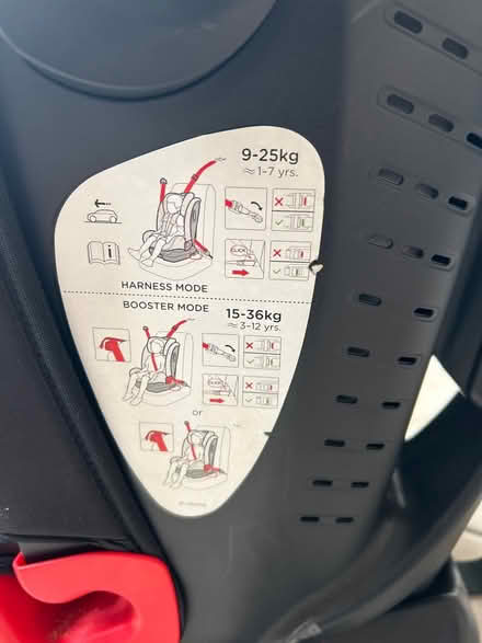 Photo of free Joie car seat (for 1-12years) (Furzedown, Streatham, Tooting) #2