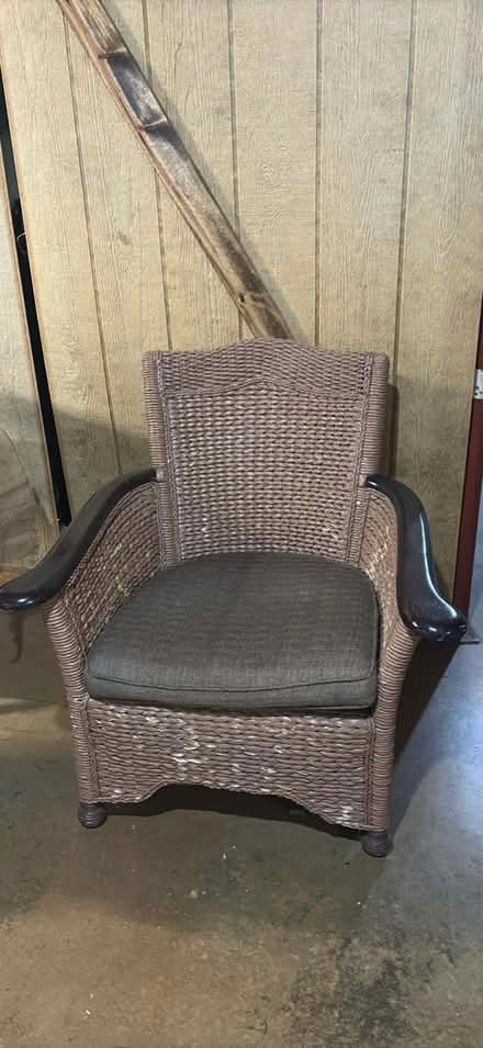 Photo of free Wicker chair (West Lawrence) #1