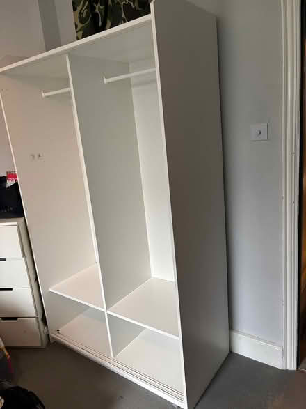 Photo of free Ikea white wardrobe (without doors) (Furzedown Tooting) #3