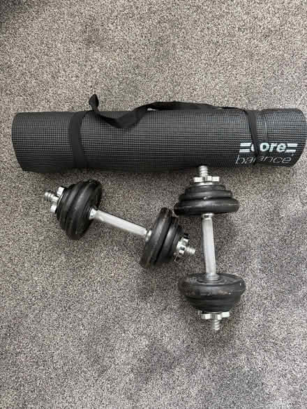 Photo of free Two dumbbells/weights/exercise mat (Prenton CH43) #1