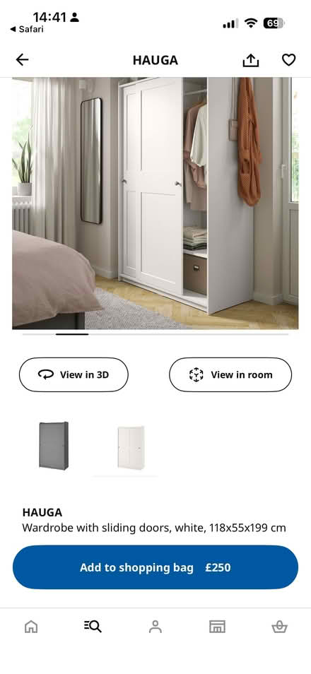 Photo of free Ikea white wardrobe (without doors) (Furzedown Tooting) #4