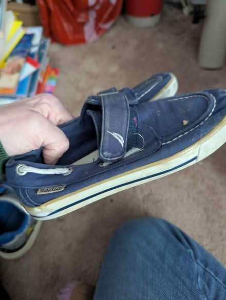 Photo of free Size 12 boys boat shoes (Leedom, Ridley park) #2