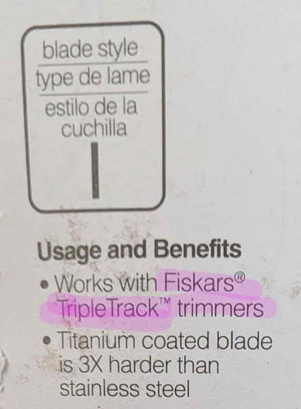 Photo of free Blades for Fiskars Paper Trimmer (Sunnyvale near Fremont & Mary) #2