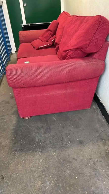 Photo of free Red sofa bed with fire label (Deptford SE8) #1