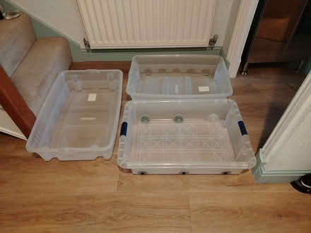 Photo of free Three plastic storage trugs (Telford and Wrekin TF7) #1