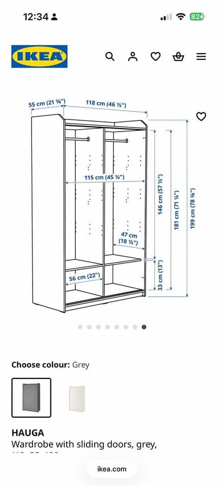 Photo of free Ikea white wardrobe (without doors) (Furzedown Tooting) #2
