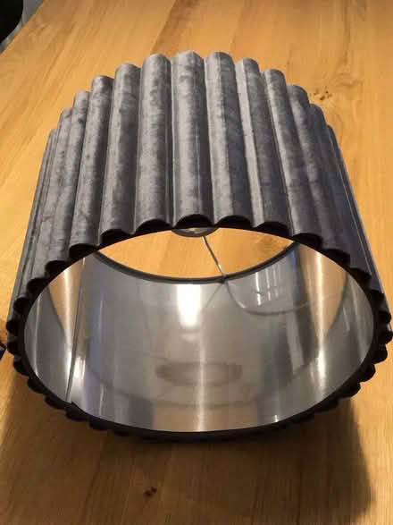 Photo of free Grey velvet lampshade (West Didsbury Manchester M20) #2
