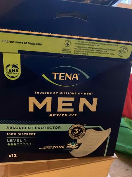 Photo of free Tena Men absorbent protection (Elephant and castle SE11) #1