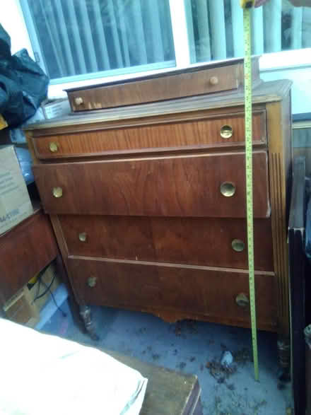 Photo of free vintage dresser W wheels (94025) #2
