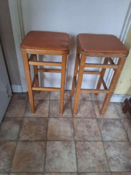 Photo of free 2 kitchen stools and 1 chair (Fords Farm RG31) #1
