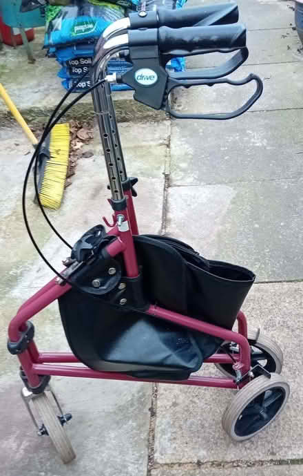 Photo of free Drive adult three wheeled walker with bag (Denton M34) #4