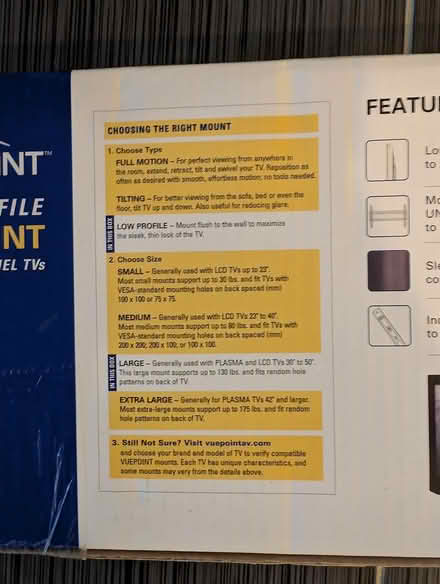 Photo of free Vuepoint television mount (South Denton) #4