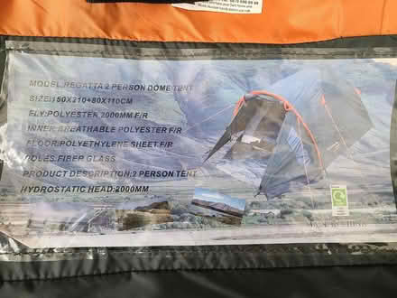 Photo of free Regatta 2 Person Dome Tent (Nottingham NG8) #1