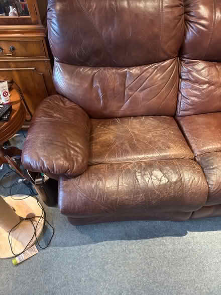 Photo of free Brown leather sofas (Chorleywood House estate WD3) #4