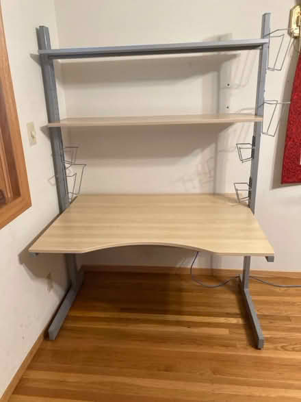 Photo of free IKEA desk with 2 shelves (Near Rainbow and Stelling) #2