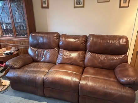 Photo of free Brown leather sofas (Chorleywood House estate WD3) #1
