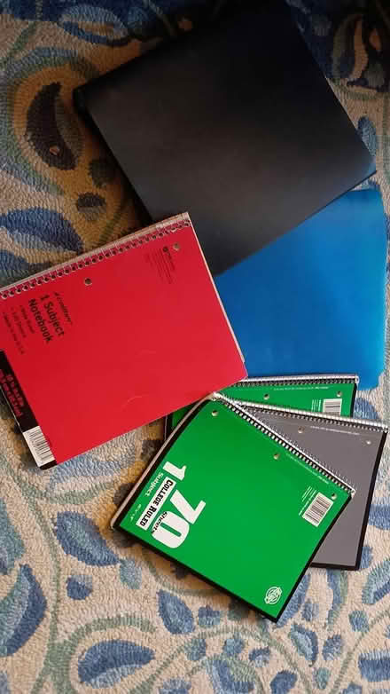 Photo of free 4 lined notebooks, 2 binders (Somerville, off Cedar St) #1