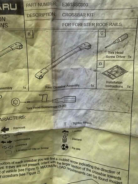 Photo of free Forester cross bars - new (Broomfield) #1