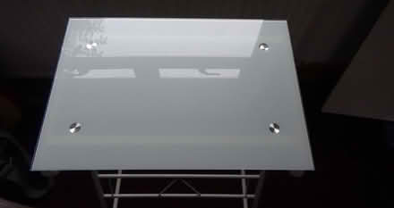 Photo of free Metal White Frosted Side/Table (S8 Lowedges) #2