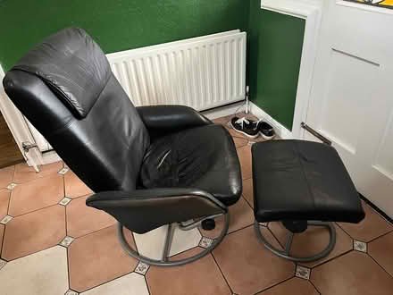 Photo of free Recliner chair and footstool (Dublin 7, near Hanlons Corner) #1
