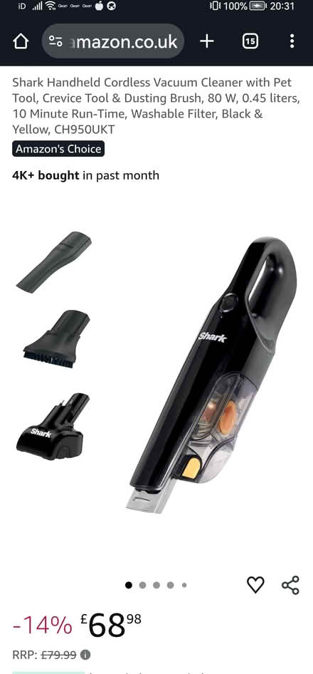 Photo of Car Vacuum Cleaner Rechargable (Castlepoint) #2