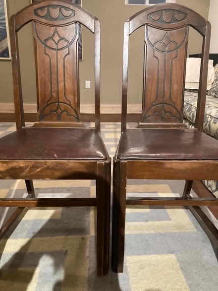 Photo of free 1 remaining solid wood chairs (Ashdale, S. of Gerrard Library) #2
