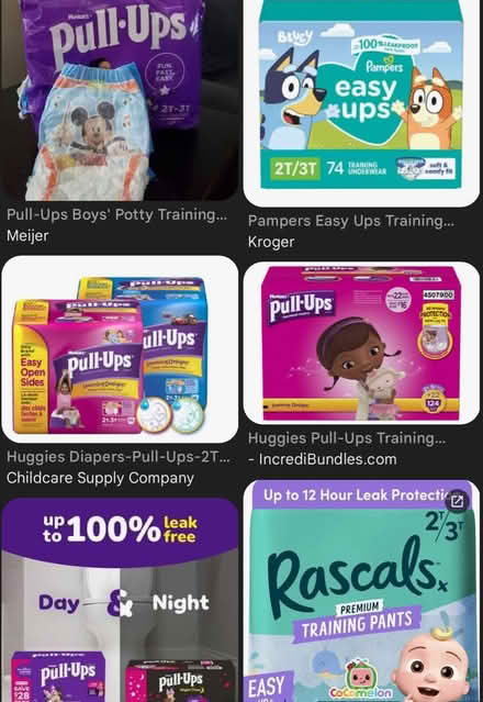 Photo of 2T-5T pull ups / comparable diapers (20746) #1