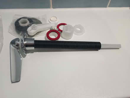 Photo of free Two silver handles and fittings for a toilet (Bromham MK43) #1