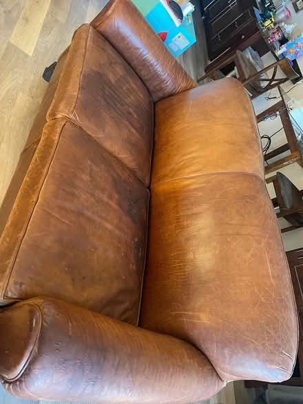 Photo of free Full grain leather couch (West side of Madison) #2