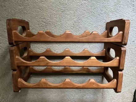 Photo of free teak winebottle rack (NE Pleasanton) #1