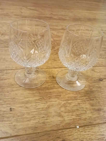 Photo of free 2 Crystal Brandy Glasses (DA4) #1