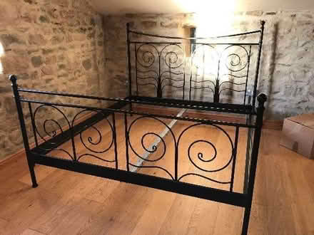 Photo of free IKEA king-size metal bedframe (Elland HX5) #3