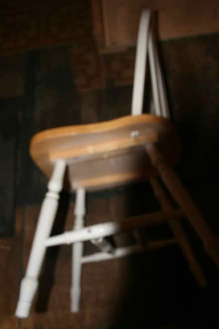 Photo of free white wooden chair (Big Timber & Randall Rd, Elgin) #2