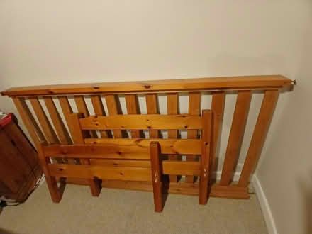 Photo of free Single pine bed (Henlow SG16) #1