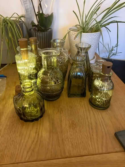 Photo of free Small green bottles and fairy light (Barlanark G33) #1