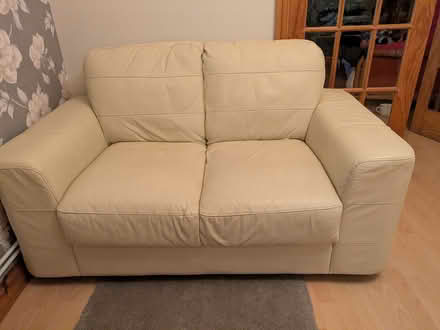 Photo of free Cream Leather Sofa (LL41 Ffestiniog) #1