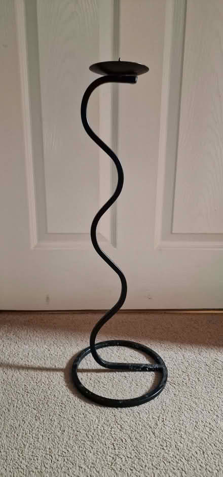 Photo of free Large, black candlesticks for pillar candles (Great Ashby SG1) #2