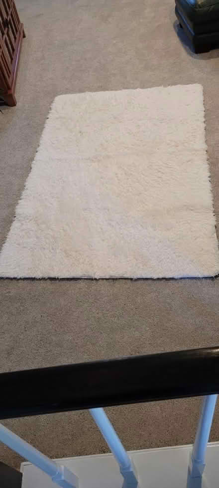 Photo of free White fuzzy rug (Hillsboro) #1